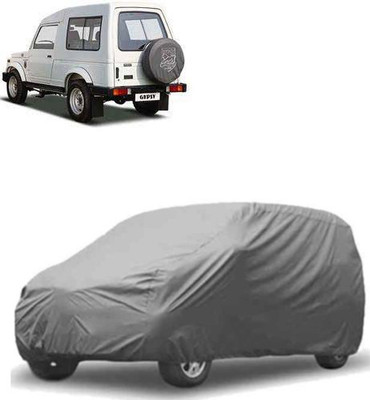 QualityBeast Car Cover For Maruti Suzuki Gypsy MG-410 (Without Mirror Pockets)(Grey)