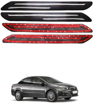 Oshotto Plastic Car Bumper Guard(Black, Pack of 4, Fiat, Linea)