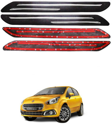 Oshotto Plastic Car Bumper Guard(Black, Pack of 4, Fiat, Punto)