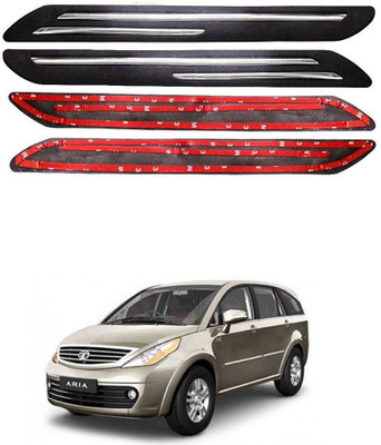 Oshotto Plastic Car Bumper Guard(Black, Pack of 4, Tata, Aria)