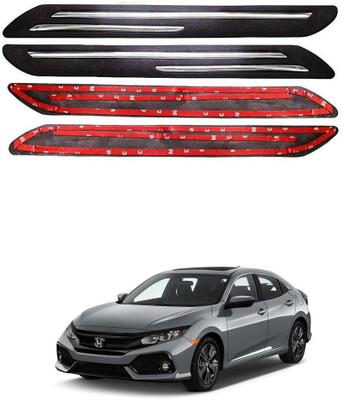 Oshotto Plastic Car Bumper Guard(Black, Pack of 4, Honda, Civic)