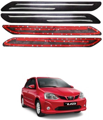 Oshotto Plastic Car Bumper Guard(Black, Pack of 4, Toyota, Etios Liva)