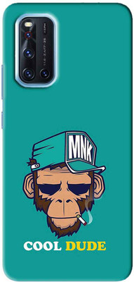 NDCOM Back Cover for VIVO V19 Monkey Cool Dude Printed(Multicolor, Hard Case, Pack of: 1)