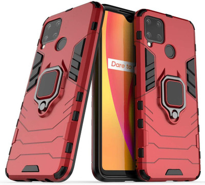Cover Alive Back Cover for Realme C15, Realme C12, Realme Narzo 20(Red, Shock Proof)