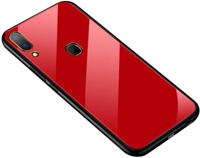 ClickAway Back Cover for Vivo V9 Pro Red| Luxurious Toughened Glass Back Cover|ShockProof Hybrid Case| Launch Offer(Red, Pack of: 1)