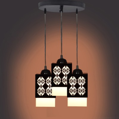 TrendyHouse Tre_Wooden_Small_Thali_Box117 Pendants Ceiling Lamp(Black)