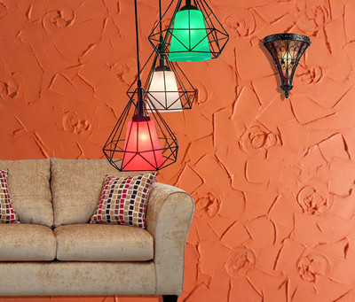 PR Prashant 3 Light Dimaond Shape Chandilers Chandelier Ceiling Lamp(Multicolor)
