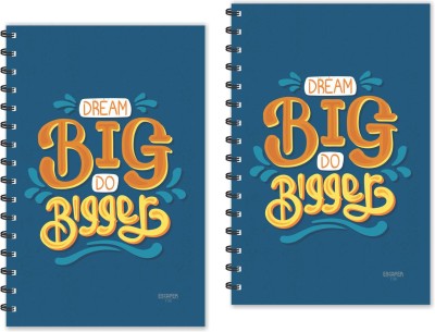 ESCAPER Dream Big Do Better Motivational Quotes Diaries (Ruled - A5 Size - Pack of 2 Diaries), Quotes on Diaries A5 Diary Ruled 160 Pages(Multicolor, Pack of 2)