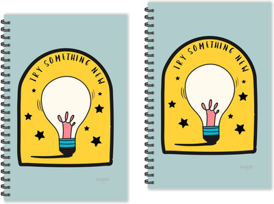 ESCAPER Try Something New Motivational Quotes Diaries (Ruled - A5 Size - Pack of 2 Diaries), Quotes on Diaries, Inspirational Diaries A5 Diary Ruling 160 Pages(Multicolor, Pack of 2) ESCAPER Try Something New Motivational Quotes Diaries (Ruled - A5 Size - Pack of 2 Diaries), Quotes on Diaries, Inspirational Diaries A5 Diary Ruling 160 Pages(Multicolor, Pack of 2)