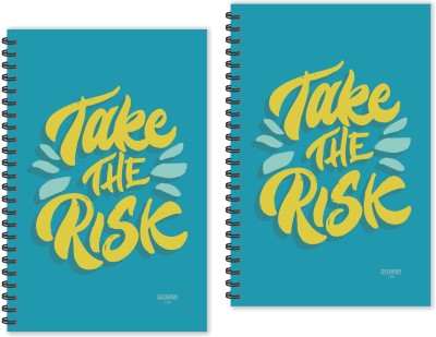 ESCAPER Take the Risk Motivational Quotes Diaries (Ruled - A5 Size - Pack of 2 Diaries), Quotes on Diaries A5 Diary Ruled 160 Pages(Multicolor, Pack of 2)