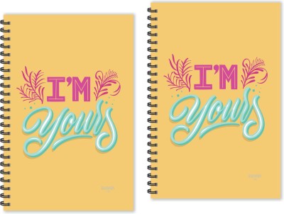 ESCAPER I Am Yours Love Quotes Diaries (Ruled - A5 Size - Pack of 2 Diaries), Quotes on Diaries, Love Diaries A5 Diary Ruled 160 Pages(Multicolor, Pack of 2)