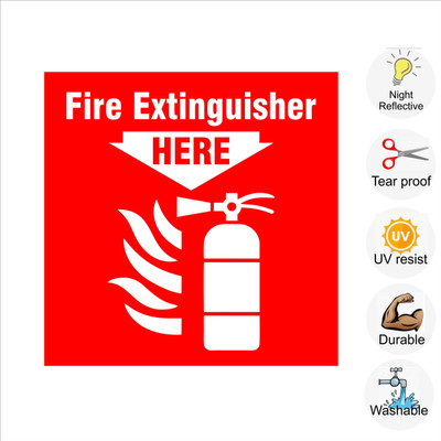 pilot18 FIRE EXTINGUISHER HERE Emergency Sign(Reflective Sign)