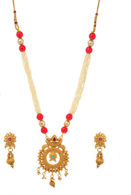 HETPRIT Brass Gold-plated Gold Jewellery Set(Pack of 1)