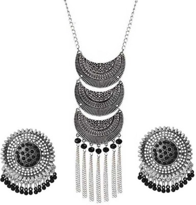 Foxy Trend Alloy Jewel Set(Silver, Black)