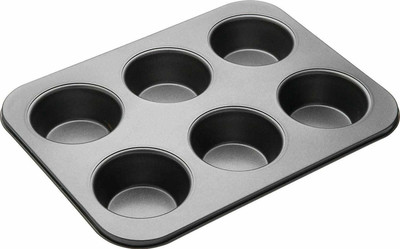 KD SAPRA Aluminium Cupcake/Muffin Mould 6(Pack of 1)