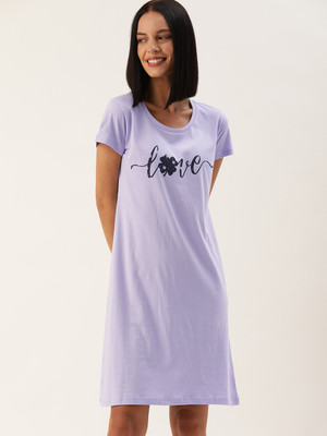 discount slumber jill printed nightdress multi | Slumber Jill Women Nightshirts(Purple)