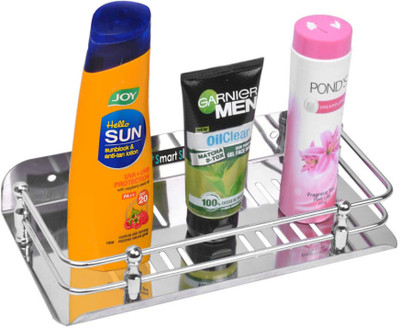 SMART SLIDE Stainless Steel Multi Use - Anti Rust Shelf - Wall Shelf - Bathroom Shelf - Kitchen Rack - Bathrom Accessories Stainless Steel Wall Shelf(Number of Shelves - 1, Silver)