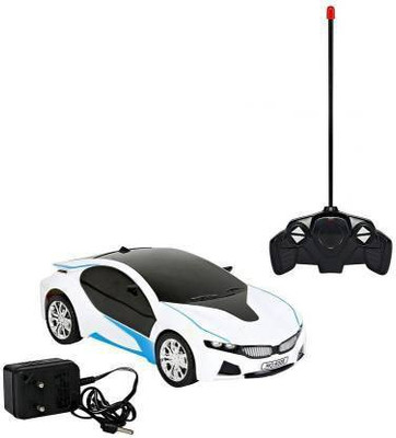 AS TRADERS Wireless Remote Control High Speed 3D Famous Car with Light_Car 28(White)