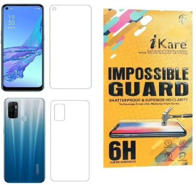 iKare Front and Back Screen Guard for Oppo A53(Pack of 2)
