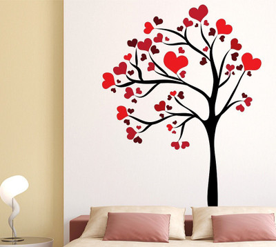 amazinghubsolution 130 cm a=lovetreelkkk Self Adhesive Sticker(Pack of 1)