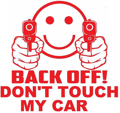 stylishdecor 30 cm S=BACKOFF,.DONTRED Self Adhesive Sticker(Pack of 1)