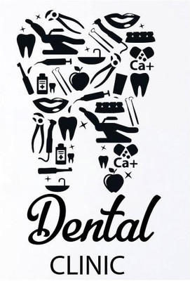 amazinghub 60 cm a...clinicofdentl Self Adhesive Sticker(Pack of 1)