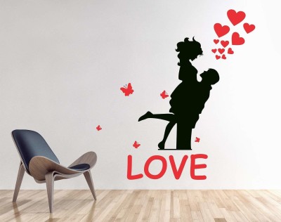 amazinghubsolution 100 cm a=lvecouple;'; Self Adhesive Sticker(Pack of 1)