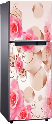 DivineDesigns 61 cm Roses Design Fridge Sticker Self Adhesive Sticker(Pack of 1)