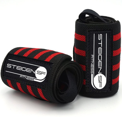STEIGEN FITNESS Wrist Wrap / Wrist Support / Wrist Band With Thumb Support (1 Pair) Wrist Support(Red, Black)