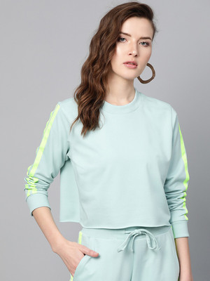 SASSAFRAS Full Sleeve Solid Women Sweatshirt