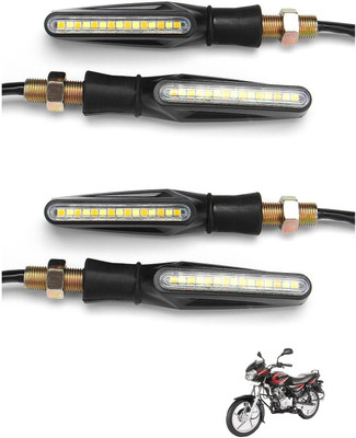 AuTO ADDiCT Front, Rear, Side LED Indicator Light for Bajaj Discover 125 M(Yellow)