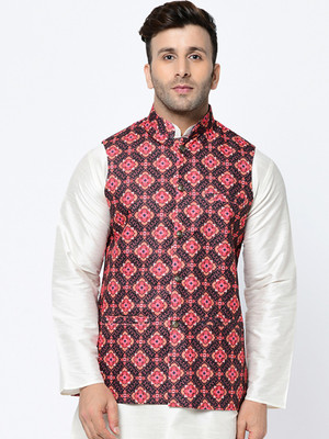 kaifoo Sleeveless Printed Men Jacket