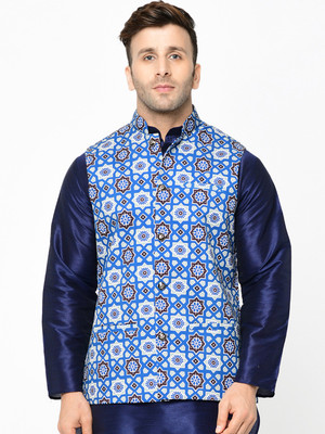 kaifoo Sleeveless Printed Men Jacket