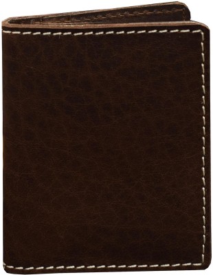 ABYS Men Brown Genuine Leather Wallet(3 Card Slots)