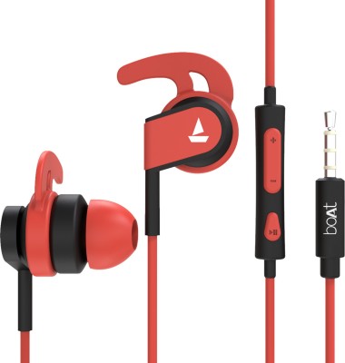 boAt Bassheads 242 Wired Headset(Red, In the Ear)