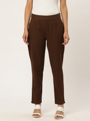 FABRIC FITOOR Regular Fit Women Brown Trousers