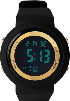 Actn A1C NEW STYLISH FULL BLACK DIGITAL WATCH DAIL GOLD Digital Watch - For Boys & Girls NEW GENERATION WATCH Digital Watch  - For Men & Women