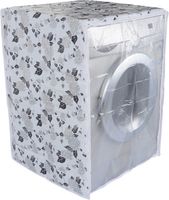 Classic Front Loading Washing Machine  Cover(Width: 63 cm, Black & Grey)