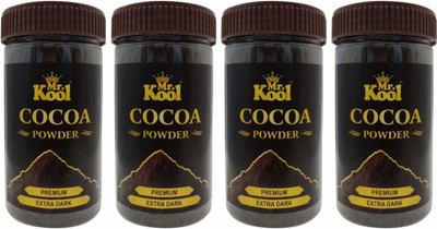 Mr.Kool Premium Quality Extra Dark Cocoa Milkshake Powder Unsweetened 400g Cocoa Powder(4 x 100 g)