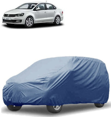MotohunK Car Cover For Volkswagen Vento (Without Mirror Pockets)(Blue)