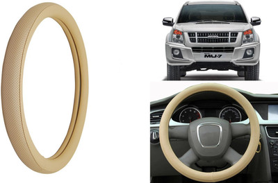 Auto Kite Steering Cover For Isuzu MU-7 -2014(Beige, Leatherite)