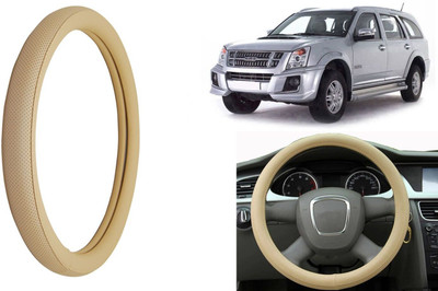 Auto Kite Steering Cover For Isuzu MU-7(Beige, Leatherite)