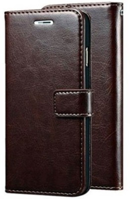 Aarov Flip Cover for Samsung Galaxy F62(Brown, Dual Protection)