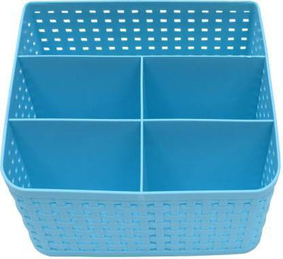 4square Plastic Storage Basket(Pack of 1)