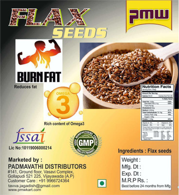 PMW Non Roasted - Flax Seeds - 1 Kilo Brown Flax Seeds(1000 g)