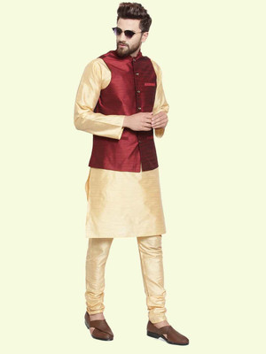 ABH Lifestyle Men Kurta Pyjama Ethnic Jacket Set