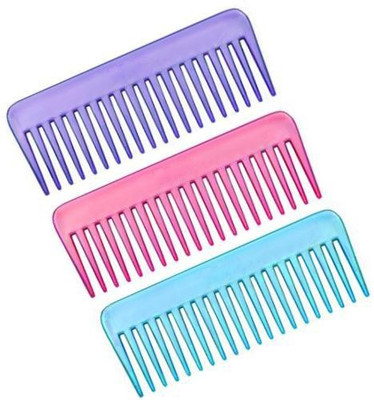 Tifurko Wide Teeth Shampoo Combs for Men & Women (Pack of 3)