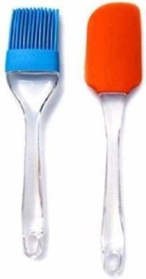 Stop and shop saptula+brush silicon Flat Pastry Brush(Pack of 2)