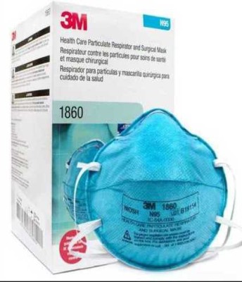 3M 1860 N95 Face Mask Certifications: (Fda & Niosh) Pack of 20(Free Size, Pack of 20)