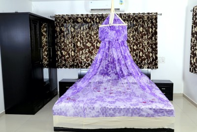RIDDHI Polyester Adults Washable thaifancyround6x6_lavander Mosquito Net(lavander, Ceiling Hung)